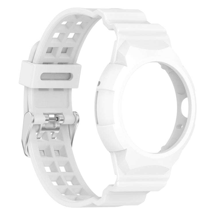 For Google Pixel Watch 2 Integrated Fully Enclosed Silicone Watch Band(White)