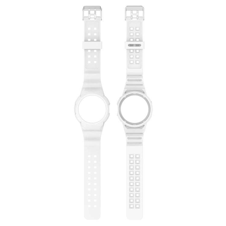 For Google Pixel Watch 2 Integrated Fully Enclosed Silicone Watch Band(White)