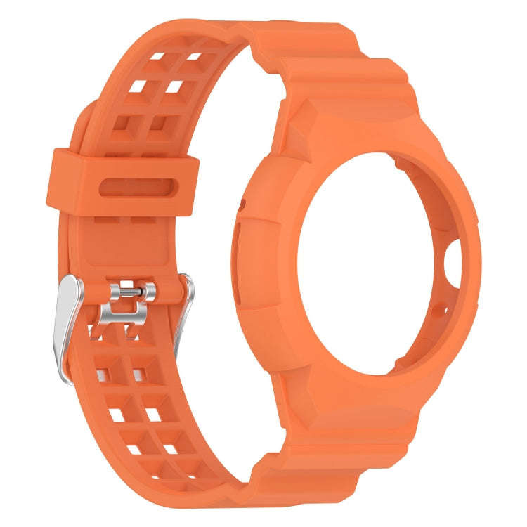 For Google Pixel Watch 2 Integrated Fully Enclosed Silicone Watch Band(Orange)