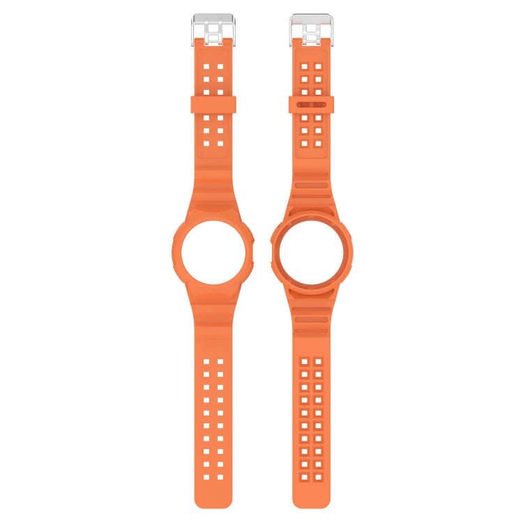 For Google Pixel Watch 2 Integrated Fully Enclosed Silicone Watch Band(Orange)