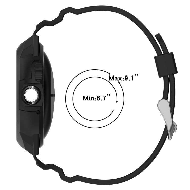 For Google Pixel Watch 2 Integrated Fully Enclosed Silicone Watch Band(Transparent)