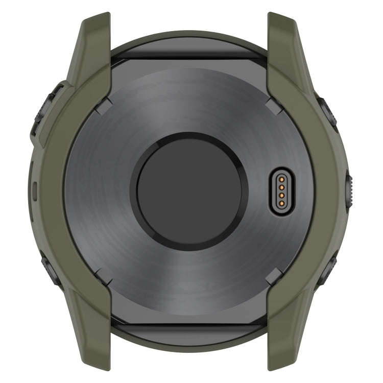 For Garmin Tactix 7 Amoled Armor Hollow TPU Watch Protective Case(Green)