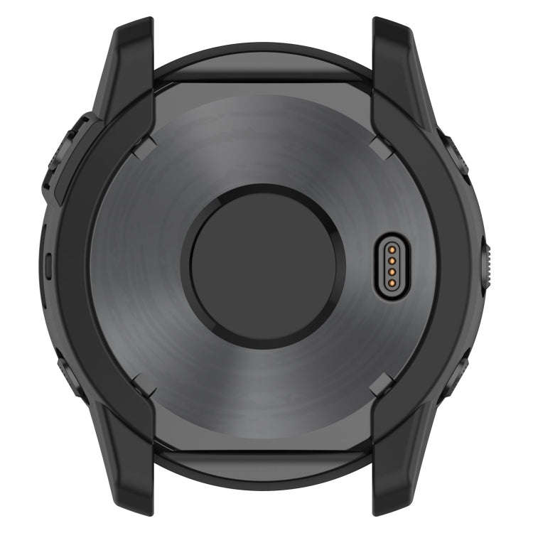 For Garmin Tactix 7 Amoled Armor Hollow TPU Watch Protective Case(Black)