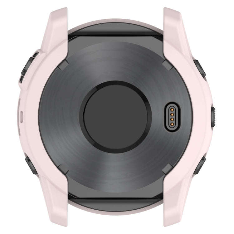 For Garmin Tactix 7 Amoled Armor Hollow TPU Watch Protective Case(Light Pink)