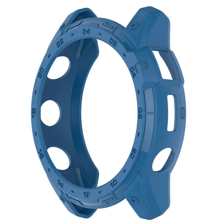 For Garmin Tactix 7 Amoled Armor Hollow TPU Watch Protective Case(Dark Blue)