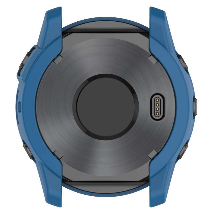 For Garmin Tactix 7 Amoled Armor Hollow TPU Watch Protective Case(Dark Blue)