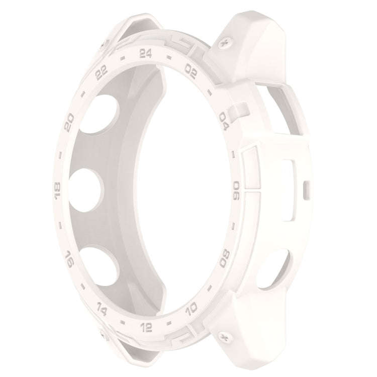 For Garmin Tactix 7 Amoled Armor Hollow TPU Watch Protective Case(Ivory White)