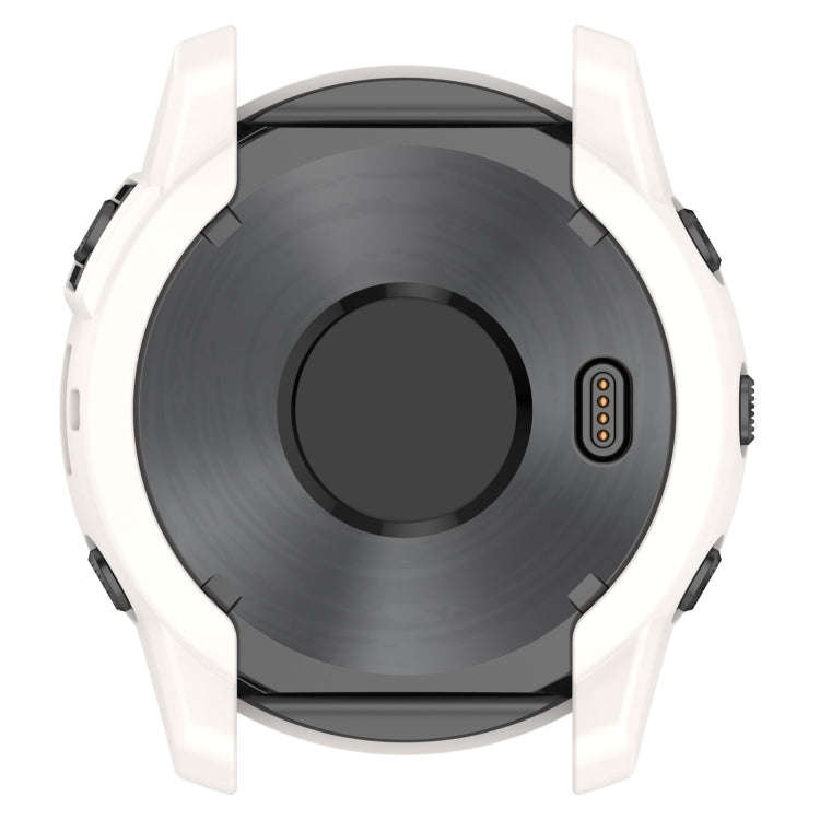 For Garmin Tactix 7 Amoled Armor Hollow TPU Watch Protective Case(Ivory White)