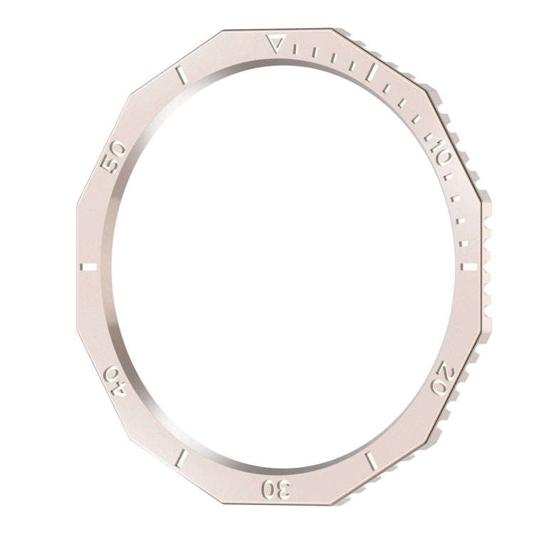 For Samsung Galaxy Watch6 Classic 43mm R950 Solid Color Watch Time Steel Bezel Ring(Starlight)