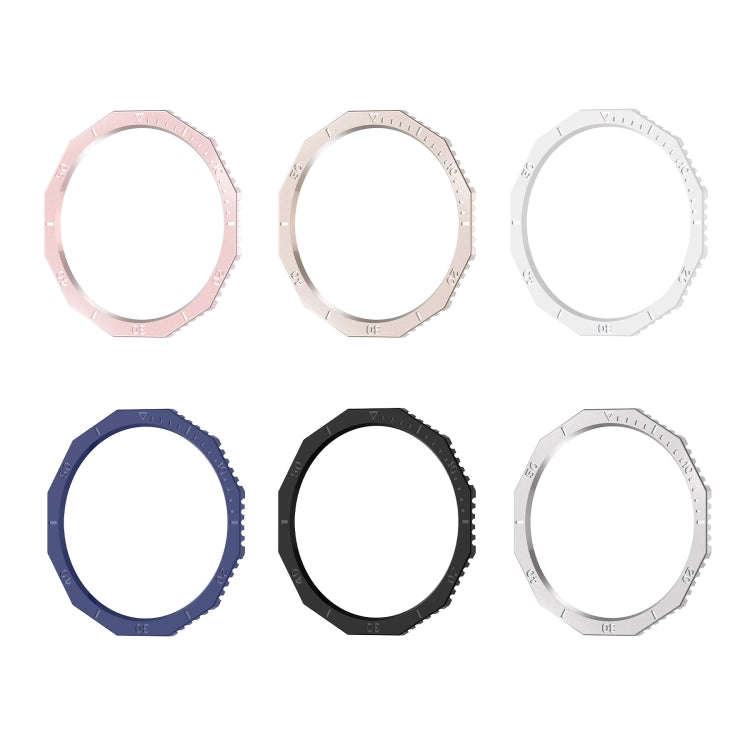 For Samsung Galaxy Watch6 Classic 43mm R950 Solid Color Watch Time Steel Bezel Ring(Blue)