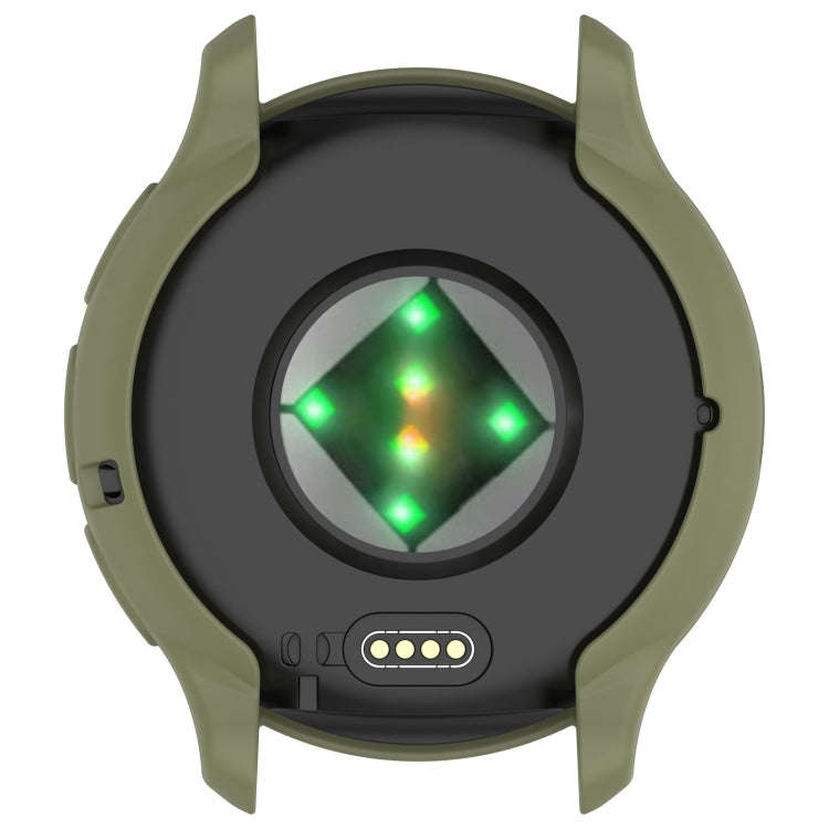 For Garmin Venu 3S Half Pack Hollow TPU Armor Watch Protective Case(Green)