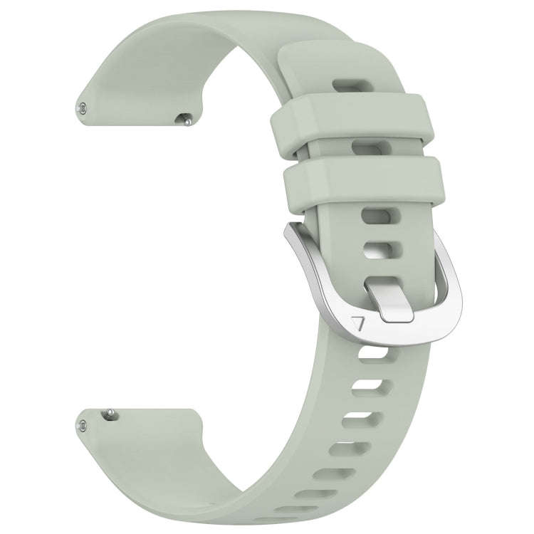 For Garmin Venu 3 Liquid Glossy Silver Buckle Silicone Watch Band(Green)