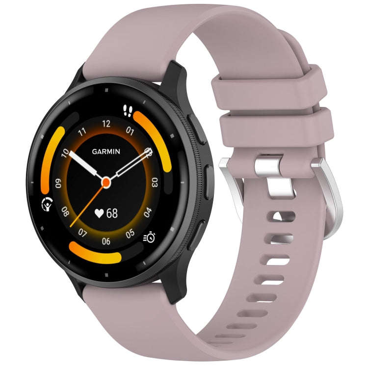 For Garmin Venu 3 Liquid Glossy Silver Buckle Silicone Watch Band(Purple)