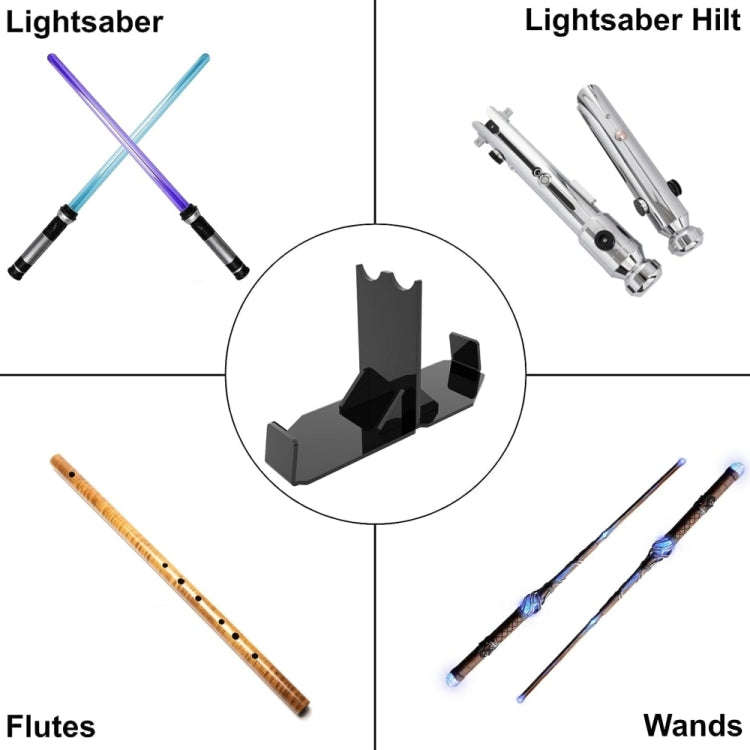 YX060 Lightsaber Stand Acrylic Light Saber Display Holder Black(Black)