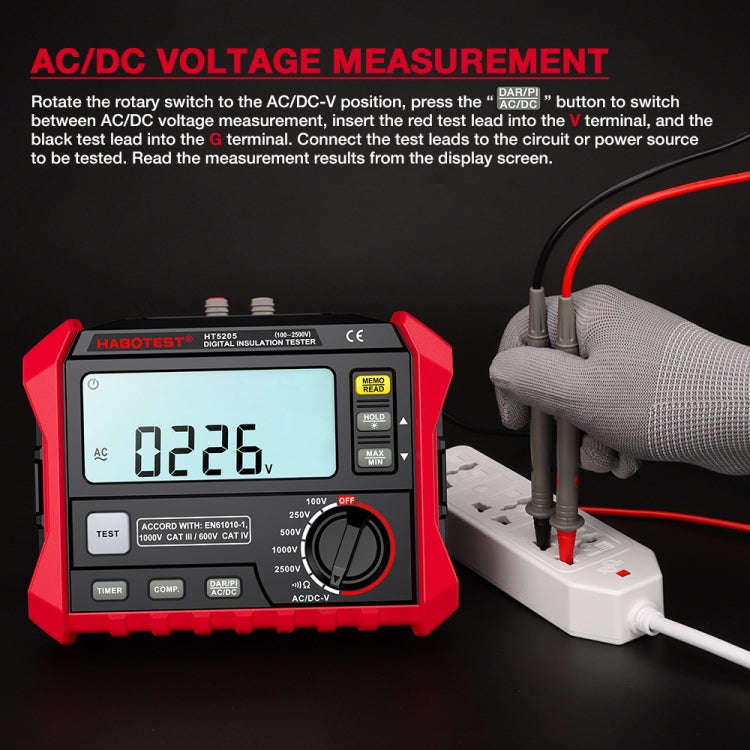 HABOTEST HT5205 Insulation Resistor Tester