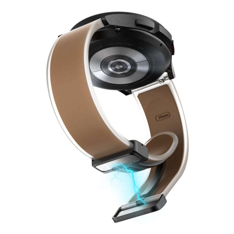 For Samsung Galaxy Watch6 / 5 / 4 Translucent Magnetic Black Buckle Silicone Watch Band(Dark Brown)
