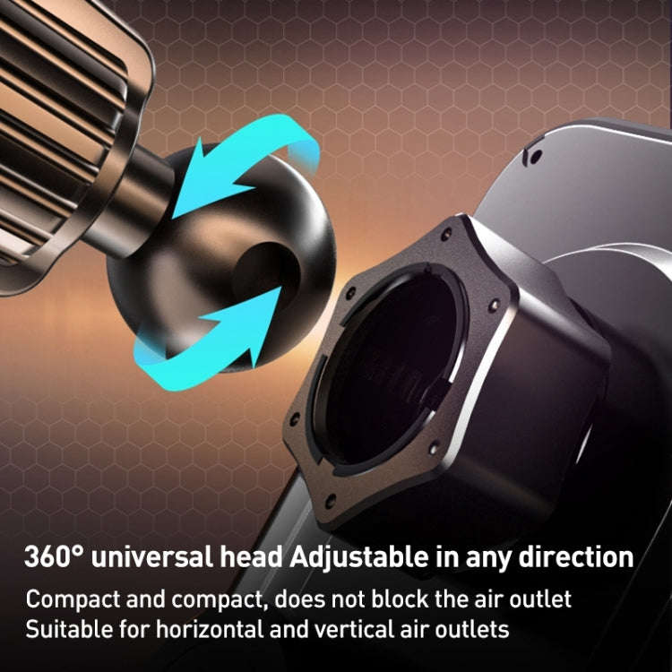 C05 Automatic Alignment Wireless Fast Charging Air Outlet Car Holder(Black)