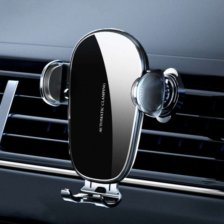 D6 Mechanical Locking Wireless Fast Charging Air Outlet Car Holder, Style:Standard