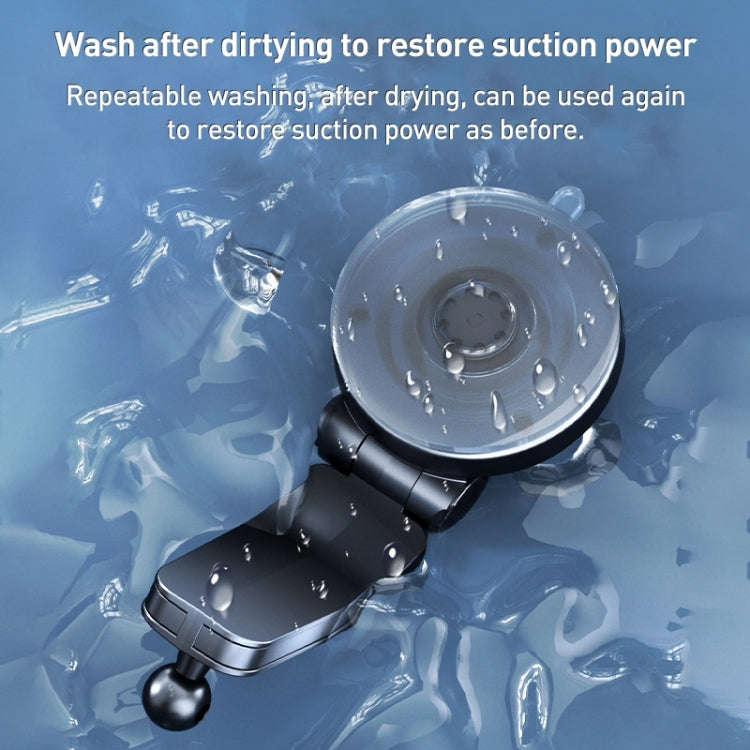D6 Mechanical Locking Wireless Fast Charging Air Outlet Car Holder, Style:Strong Suction Cup Version