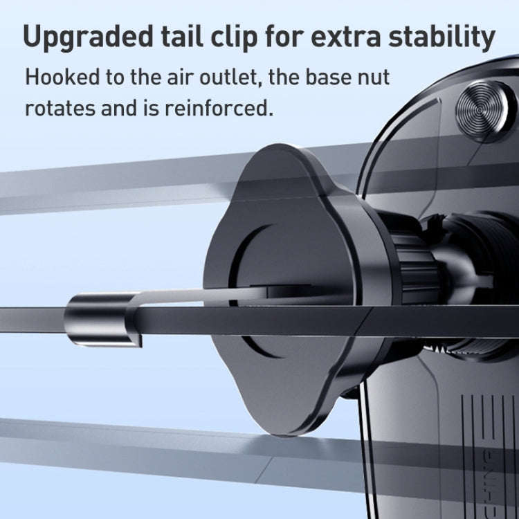 D6 Mechanical Locking Wireless Fast Charging Air Outlet Car Holder, Style:Strong Suction Cup Version