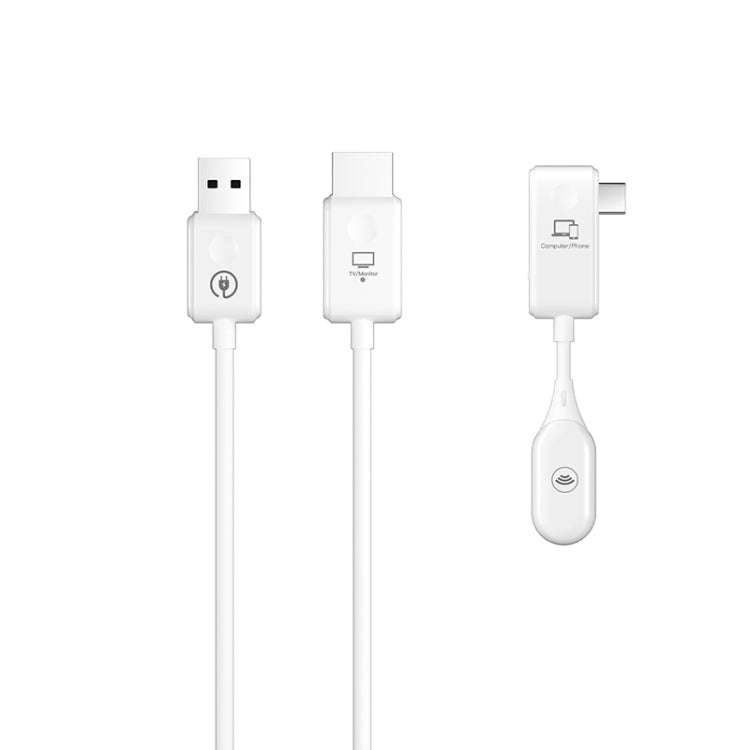 CS7 Wireless HDMI Transmitter Receiver Screen Player Adapter Cable(White)