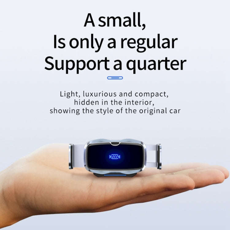 D7 Infrared lnduction Wireless Fast Charging Air Outlet Car Holder(Silver)