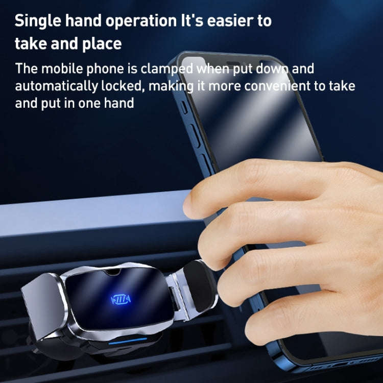D7 Infrared lnduction Wireless Fast Charging Air Outlet Car Holder(Silver)