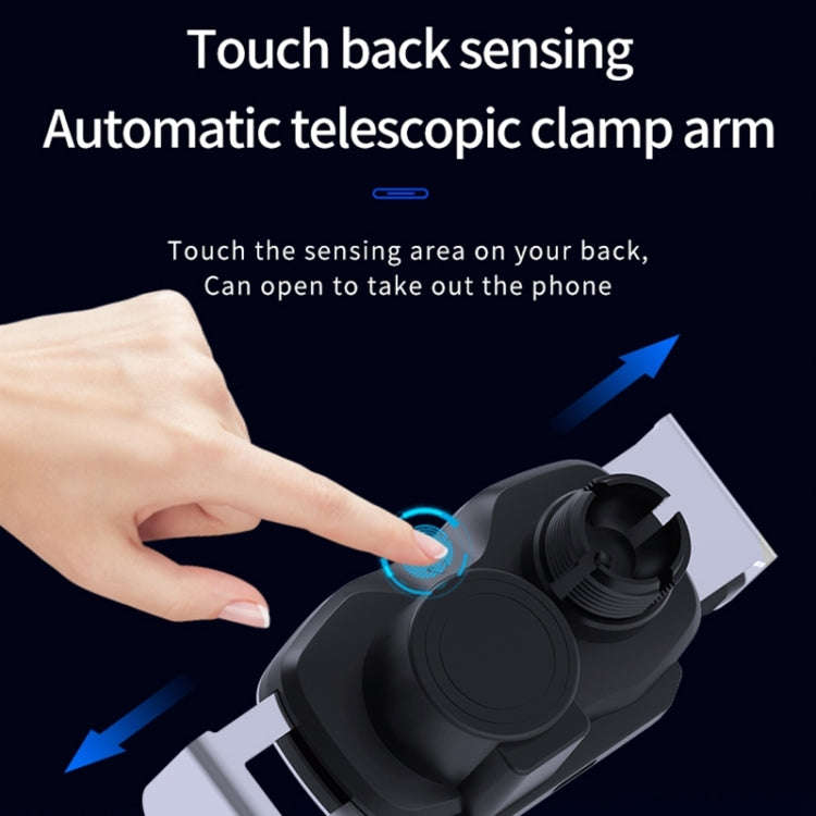 D7 Infrared lnduction Wireless Fast Charging Air Outlet Car Holder(Silver)