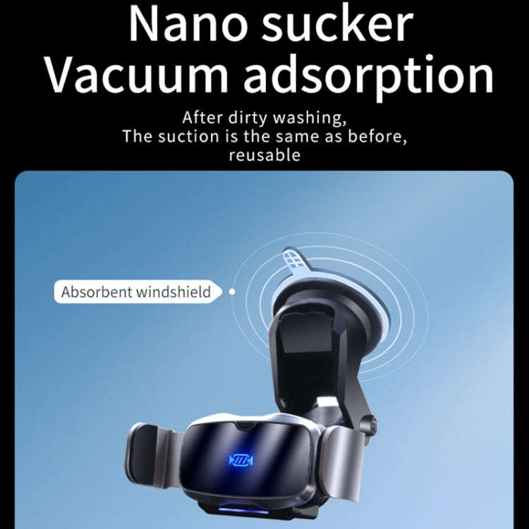 D7 Infrared lnduction Wireless Fast Charging Air Outlet Car Holder(Silver)