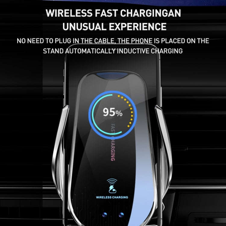G10 Infrared lnduction Wireless Fast Charging Air Outlet Car Holder(Silver)