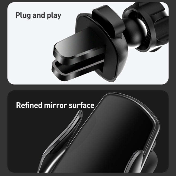 M2 Infrared lnduction Wireless Fast Charging Air Outlet Car Holder(Silver)