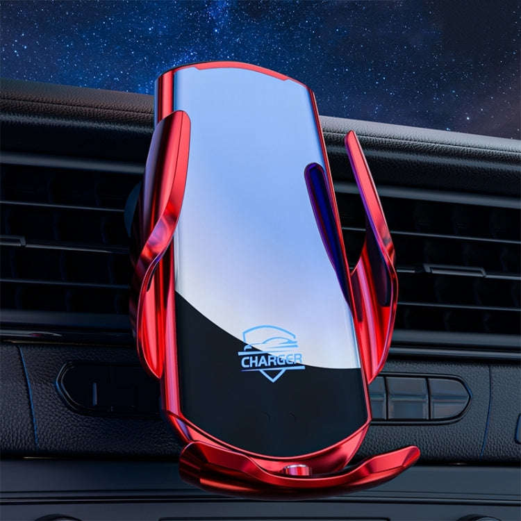 Q3S Infrared lnduction Wireless Fast Charging Air Outlet Car Holder(Red)