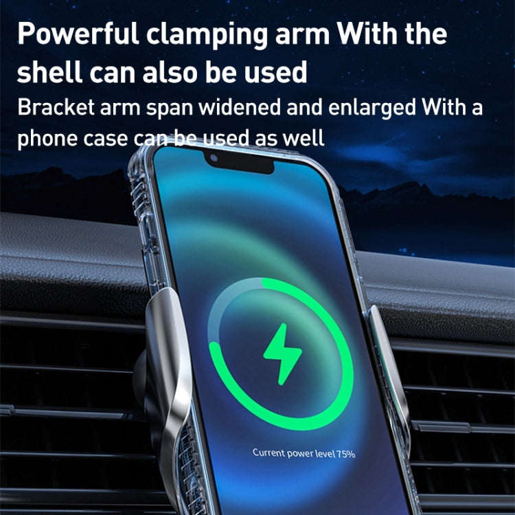 Q3S Infrared lnduction Wireless Fast Charging Air Outlet Car Holder(Red)