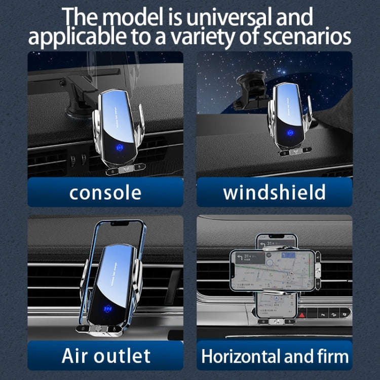 Q88 Infrared lnduction Wireless Fast Charging Air Outlet Car Holder(Black)