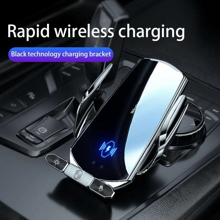 Q88 Infrared lnduction Wireless Fast Charging Air Outlet Car Holder(Black)