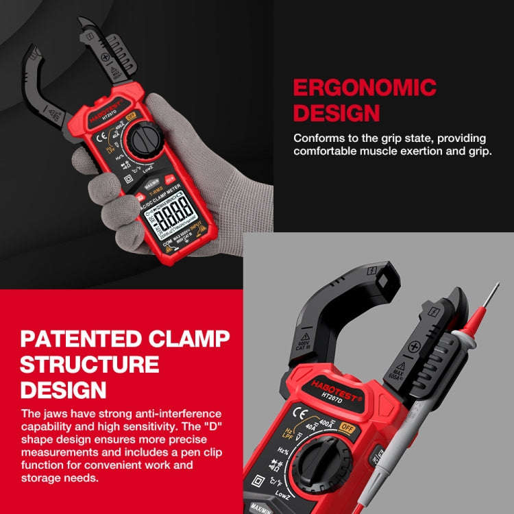 HABOTEST HT207D Multifunctional Digital Clamp Multimeter