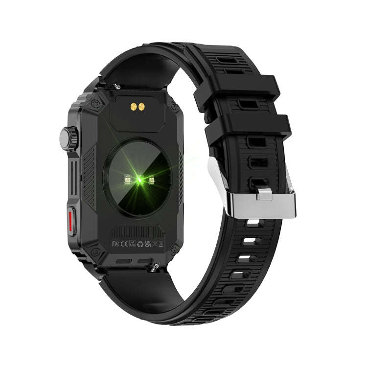 CF26 1.57inch BT5.2 Smart Bracelet Support Sleep Detection, Style:Silicone Strap(Black)
