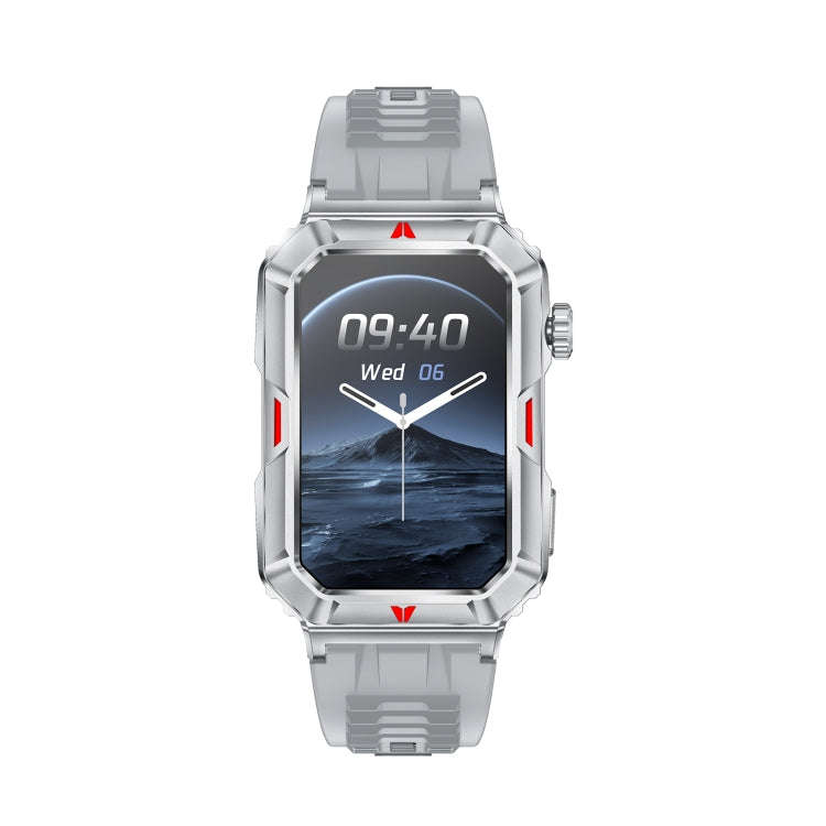 CF26 1.57inch BT5.2 Smart Bracelet Support Sleep Detection, Style:Silicone Strap(Silver)
