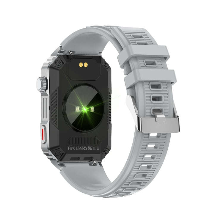 CF26 1.57inch BT5.2 Smart Bracelet Support Sleep Detection, Style:Silicone Strap(Silver)
