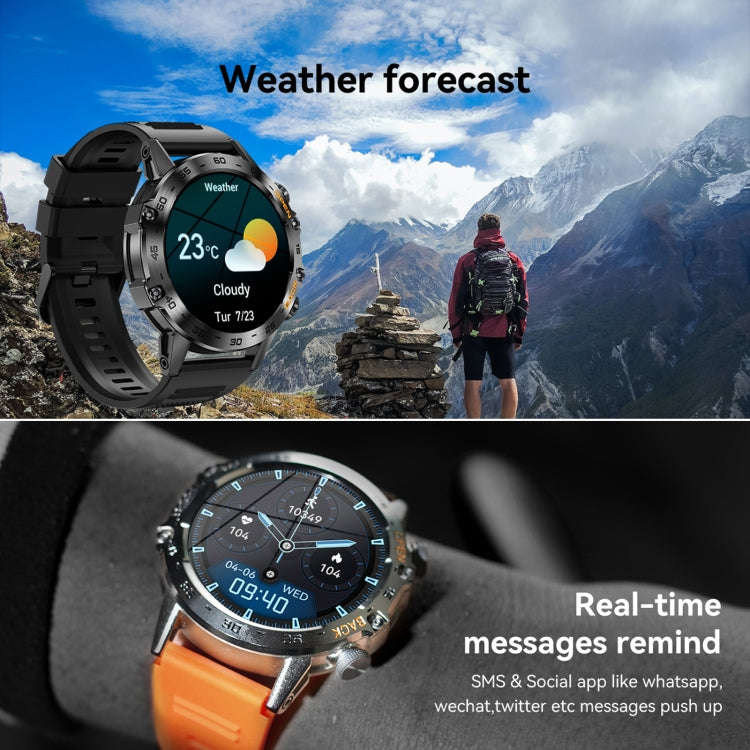 K52 1.39inch BT5.0 Smart Watch Support Heart Rate/ Sleep Detection(Orange)