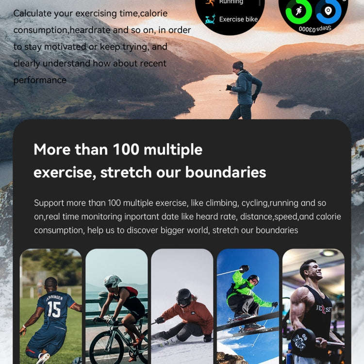 K52 1.39inch BT5.0 Smart Watch Support Heart Rate/ Sleep Detection(Black)
