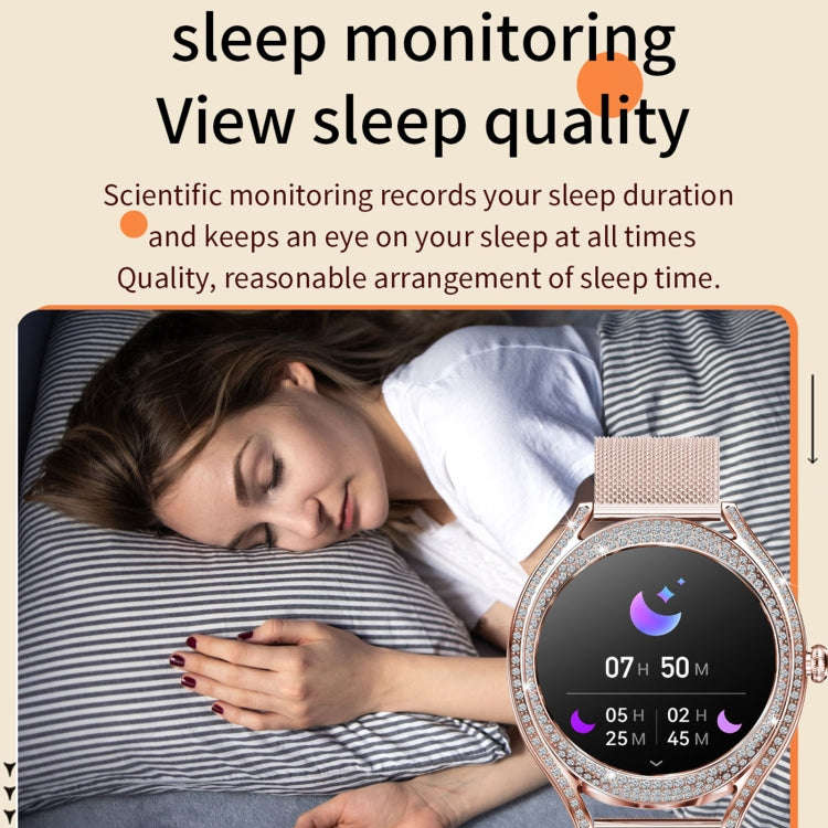 V66 1.28inch BT5.0 Smart Watch Support Heart Rate/ Sleep Detection, Style:Steel Strap(Black)