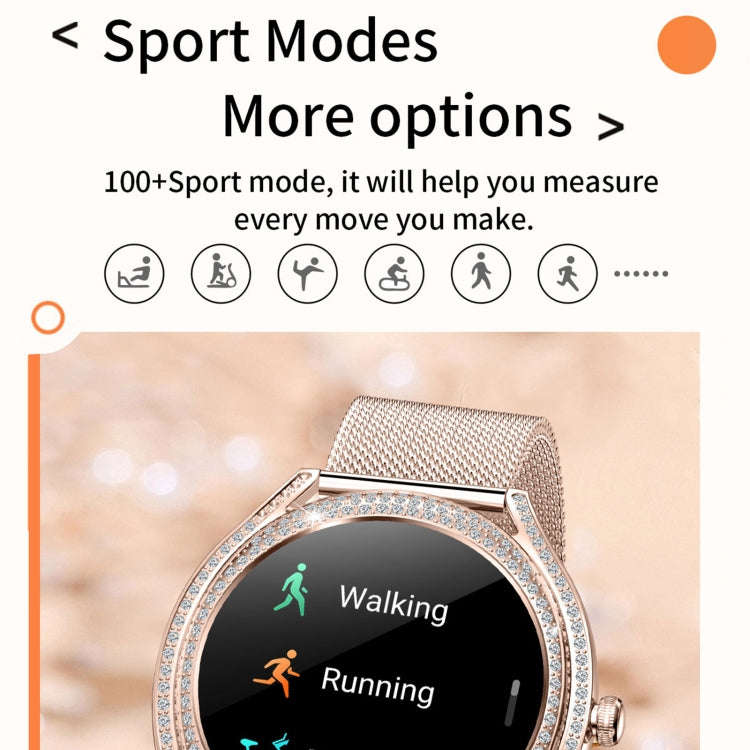 V66 1.28inch BT5.0 Smart Watch Support Heart Rate/ Sleep Detection, Style:Steel Strap(Black)