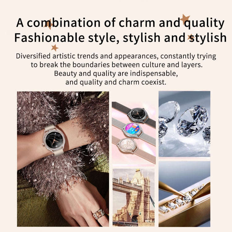 V66 1.28inch BT5.0 Smart Watch Support Heart Rate/ Sleep Detection, Style:Steel Strap(Black)
