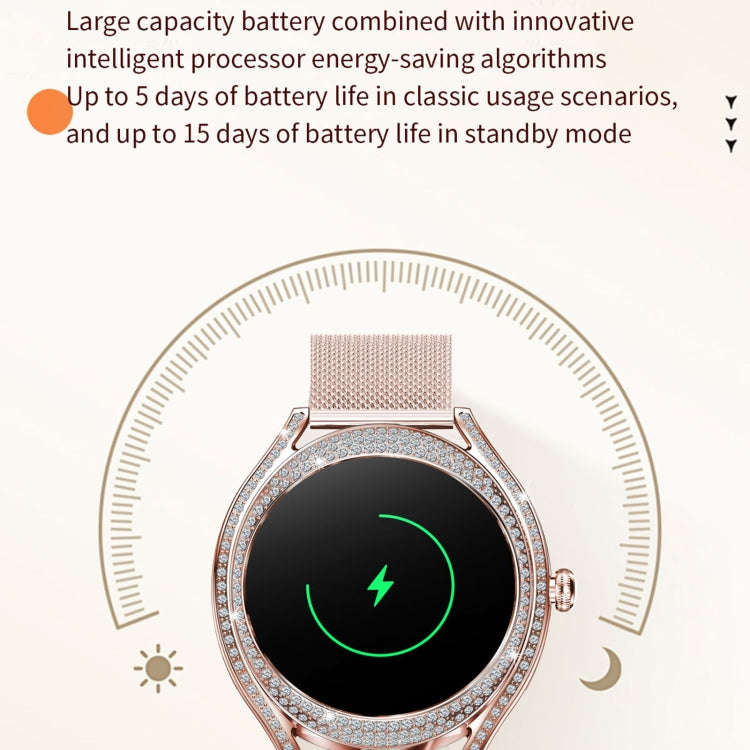 V66 1.28inch BT5.0 Smart Watch Support Heart Rate/ Sleep Detection, Style:Steel Strap(Black)