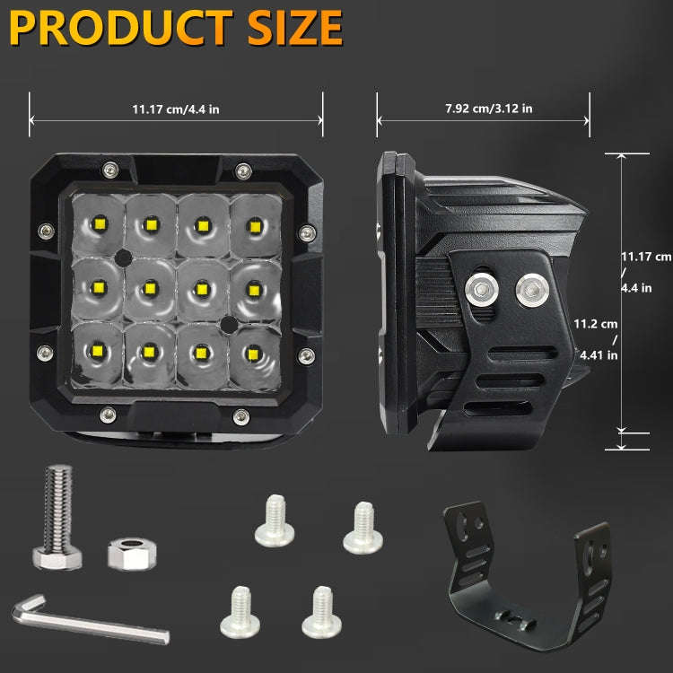 E15 35W / 4000LM / 6000K / DC 9-30V Car 5 inch Square Work Light(White Light)