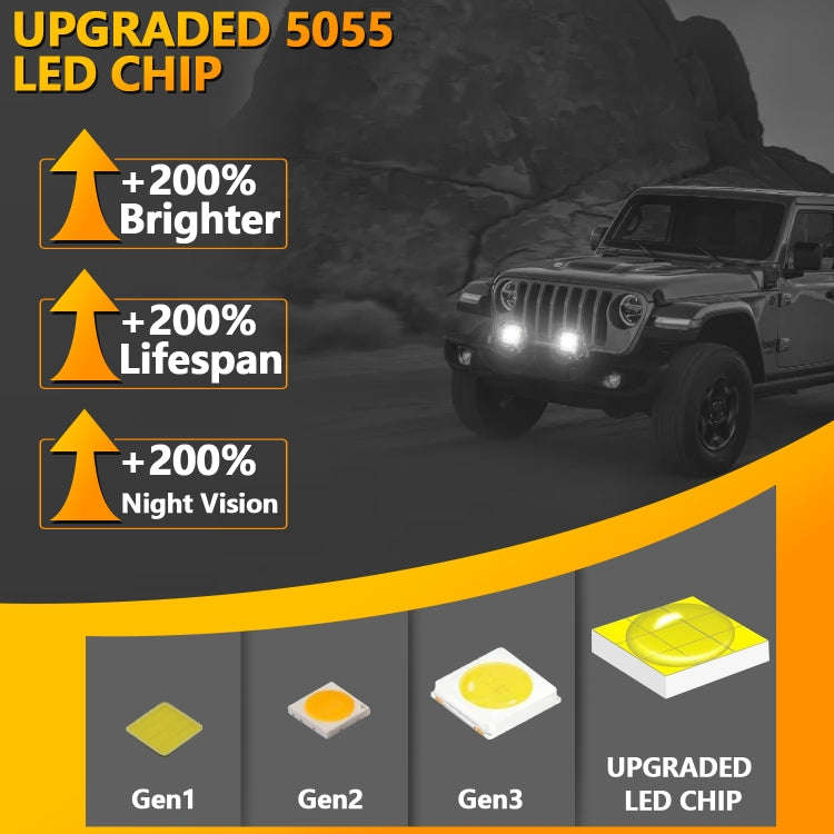E15 35W / 4000LM / 6000K / DC 9-30V Car 5 inch Square Work Light(White Light)