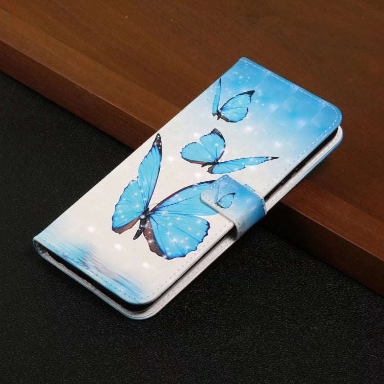 For Motorola Edge 50 5G Oil Embossed 3D Drawing Leather Phone Case(3 Butterflies)