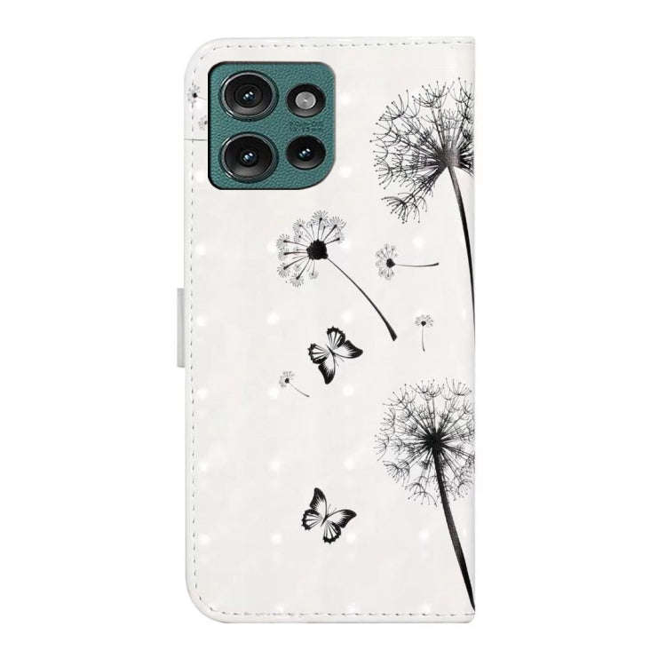 For Motorola Edge 50 5G Oil Embossed 3D Drawing Leather Phone Case(Couple Dandelion)