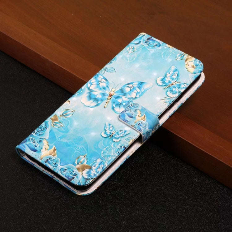 For Motorola Edge 50 Pro Oil Embossed 3D Drawing Leather Phone Case(Blue Butterflies)